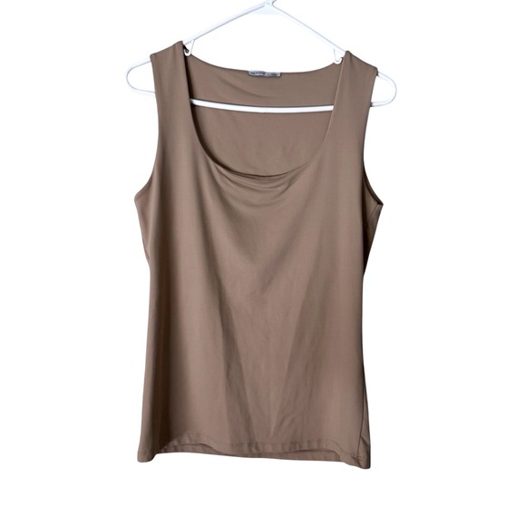 Zara Tops - ZARA Taupe Cowl Neck Sleeveless Tank Top W/B Collection Size Large
